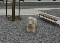 Chien &amp;#224; cajoler sable