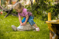 Streichelstein Kleine Schildkr&amp;#246;te, Farbe betongrau