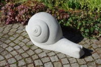 Streichelstein Schnecke, Farbe betongrau