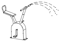 Tretpumpe/Velopumpe mit D&amp;#252;se im Lenker