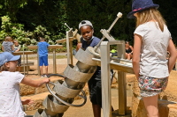 Archimedes Screw with crank open