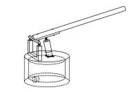 Pompe &amp;#224; levier pour for&amp;#234;t d&amp;#39;eau avec syst&amp;#232;me de vanne