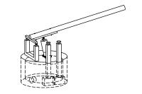 Hebelpumpe f&amp;#252;r Wasserwald mit Ventilsystem, Verteilerstation 1-fach