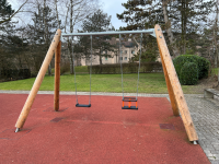 Multi-surface Twin Swing special, height 260 cm, 1 standard and 1 toddler swing seat each
