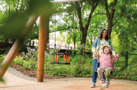 Multi-surface Twin Swing special, height 260 cm, 1 standard and 1 toddler swing seat each