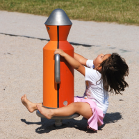 Figura rotante con braccia, colore rosso/arancio