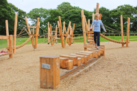 Balance Blocks, made of larch with steel feet
