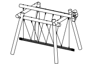 Dondolo ariete a corda