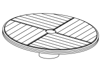 Rotating disk, diameter 230 cm