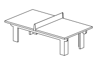 Table Tennis Table with net