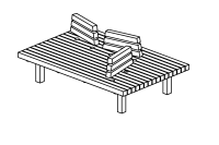 Island Seat 01 with 3 movable backs