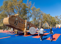 Large Wooden Airplane