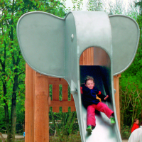 Elephant with Trunk Slide