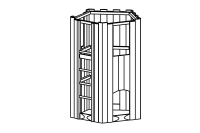 Pentagonal tower, floor height 150 cm