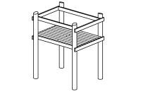 Platform, floor height 200 cm