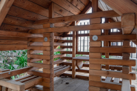 Small Timber House on Stilts, height 200 cm